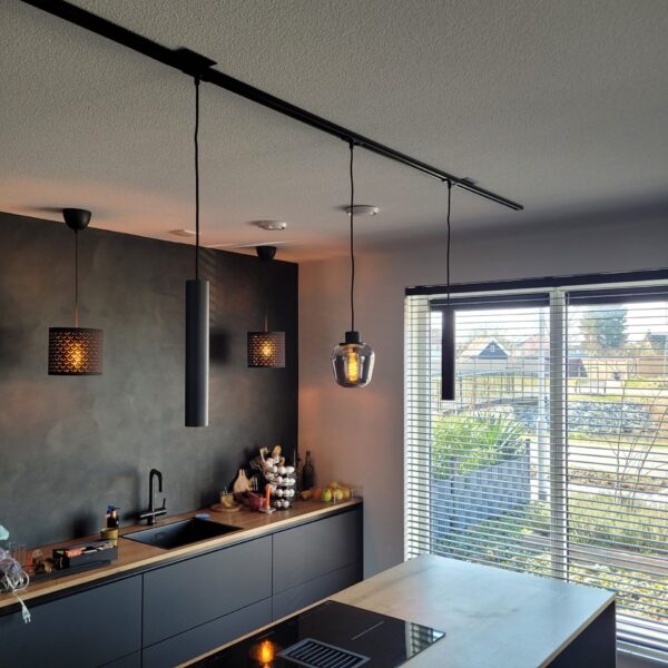 Hanglamp op rails